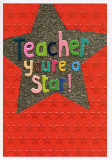 Picture of TEACHER YOURE A STAR! CARD